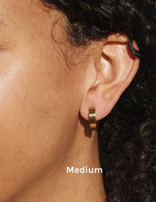 Piazza Hinge Hoops - Iris & Stout