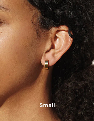 Piazza Hinge Hoops - Iris & Stout