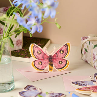 Pink Moth Mini Card - Iris & Stout