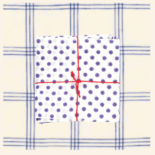 Polka Violet Napkins - Iris & Stout