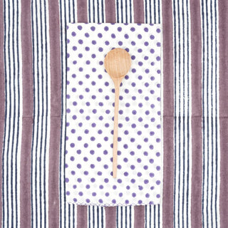 Polka Violet Napkins - Iris & Stout