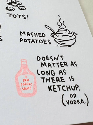 Potato Trying Times Grief Risograph Greeting Card - Iris & Stout
