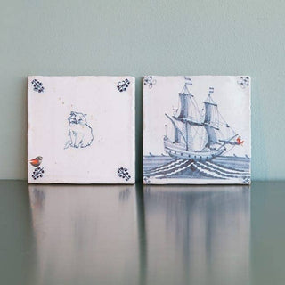 Quiet reading | StoryTiles art on tile - Iris & Stout