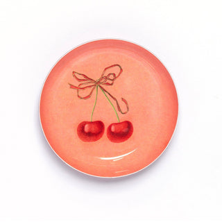 Round Enamel Tray - Cherries - Iris & Stout