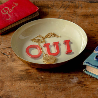 Round Enamel Tray - Oui - Iris & Stout