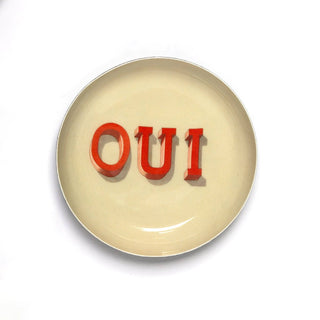 Round Enamel Tray - Oui - Iris & Stout