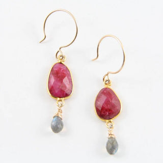 Ruby Drop Earrings - Iris & Stout