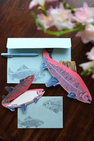 Salmon Greeting Card - Iris & Stout