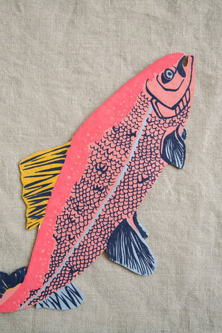 Salmon Greeting Card - Iris & Stout