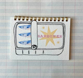 Sardines Mini Notebook - Iris & Stout