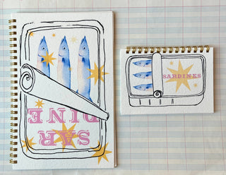 Sardines Mini Notebook - Iris & Stout