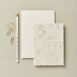 Sculptures 'You Are a Work of Art' Card - Iris & Stout