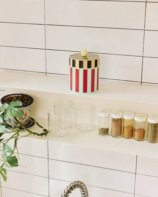 Short Stripe Canister - Iris & Stout