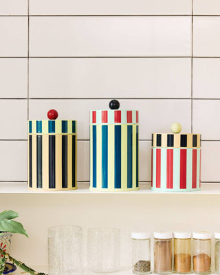 Short Stripe Canister - Iris & Stout