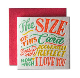 Size of this Card, I Love You Tiny Card - Iris & Stout
