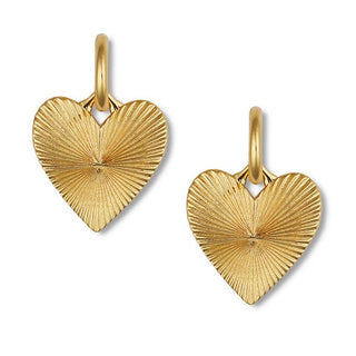 Small Ribbed Heart of Gold Huggies - Iris & Stout