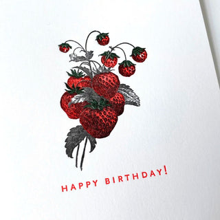 Strawberries Happy Birthday Card - Iris & Stout