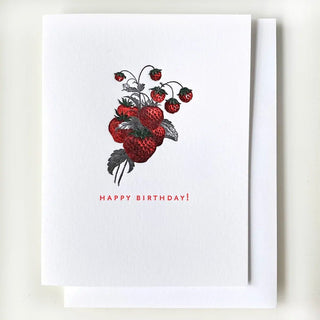 Strawberries Happy Birthday Card - Iris & Stout