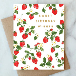 Strawberry Birthday Greeting Card - Iris & Stout