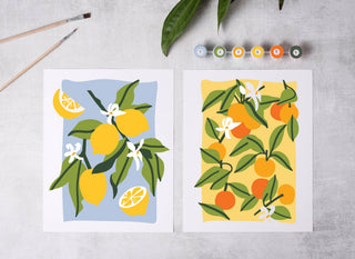 Sunny Citrus Paint - By - Numbers Kit - Iris & Stout
