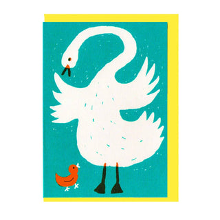 Swan & Cygnet Card - Iris & Stout