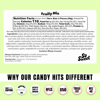 Swedish Candy Fruity Mix - Iris & Stout