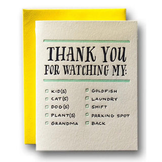 Thanks For Watching Thank You Card - Iris & Stout