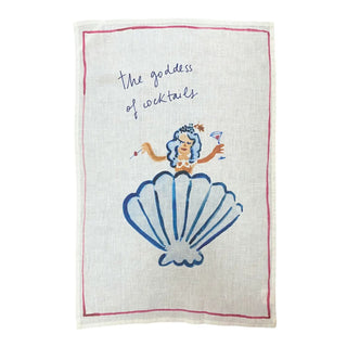 The Goddess of Cocktails - Linen Teatowel - Iris & Stout