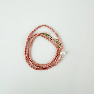 The Khadi Necklace - Pink Terra Cotta - Iris & Stout