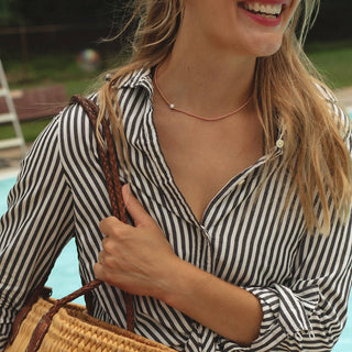 The Khadi Necklace - Pink Terra Cotta - Iris & Stout