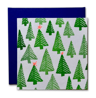 Trees Risograph Tiny Card - Iris & Stout