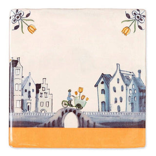 Tulips on their way to you | StoryTiles art on tile - Iris & Stout