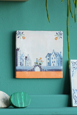 Tulips on their way to you | StoryTiles art on tile - Iris & Stout