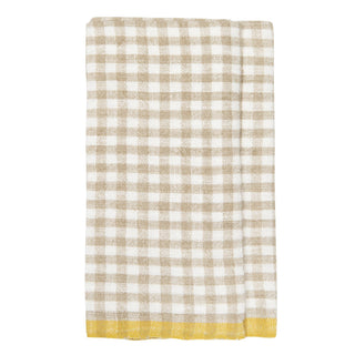 Two-Tone Gingham Kitchen Towel Natural & Dijon - Iris & Stout