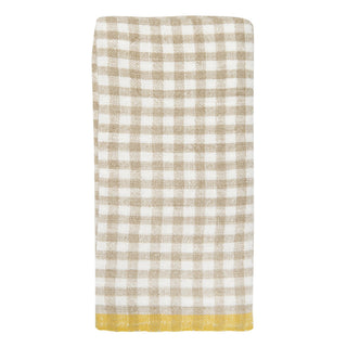 Two-Tone Gingham Kitchen Towel Natural & Dijon - Iris & Stout
