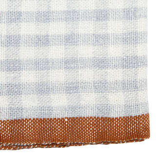 Two - Tone Gingham Kitchen Towels Blue & Cognac - Iris & Stout