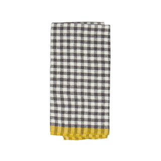 Two - Tone Gingham Kitchen Towels Grey & Dijon - Iris & Stout