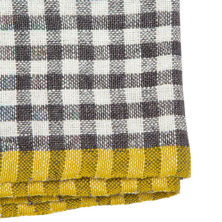 Two - Tone Gingham Kitchen Towels Grey & Dijon - Iris & Stout