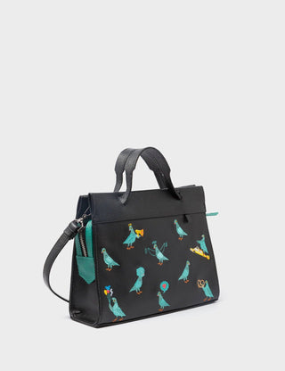 Vali Crossbody Small Black Leather Bag - Pigeonista - Iris & Stout
