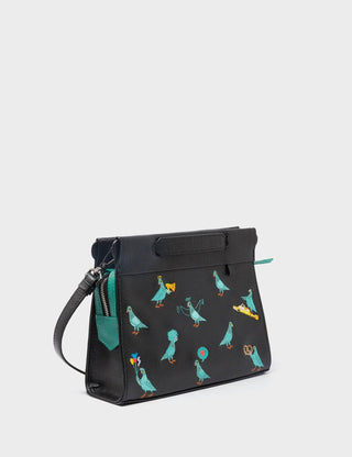 Vali Crossbody Small Black Leather Bag - Pigeonista - Iris & Stout