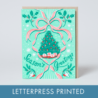 Vintage Tree Holiday Letterpress Card - Iris & Stout