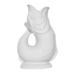 White Gluggle Jug - Iris & Stout