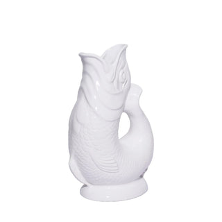 White Gluggle Jug - Iris & Stout