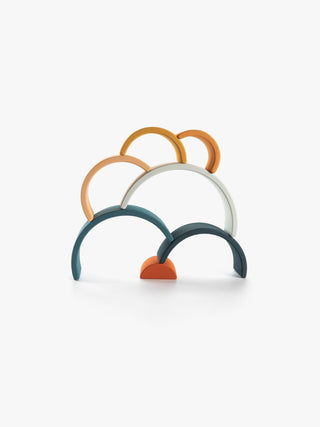 Wooden Lagoon Rainbow Mini Arch Stacking Toy - Iris & Stout
