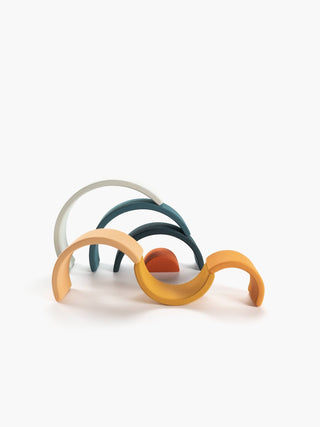 Wooden Lagoon Rainbow Mini Arch Stacking Toy - Iris & Stout