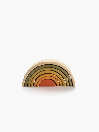 Wooden Rainbow Mini Arch Stacking Toy - Iris & Stout