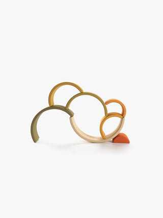 Wooden Rainbow Mini Arch Stacking Toy - Iris & Stout