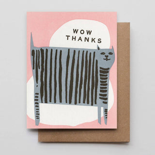 Wow Thanks Cat Card - Iris & Stout
